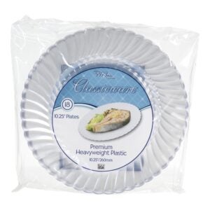 10.25″ Clear Plastic Plates | Packaged
