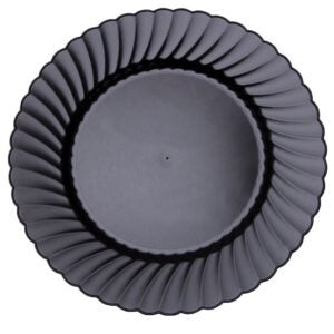 10.25″ Black Plastic Plates | Raw Item
