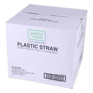 7.75″ Jumbo Plastic Straws | Corrugated Box