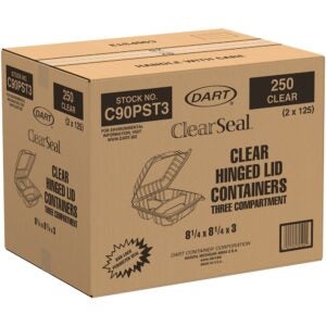 CONT PLAS 3CMPT LRG HNGD 2-125CT | Corrugated Box