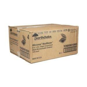 1-compartment Black Hinged Containers | Corrugated Box