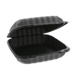 1-compartment Black Hinged Containers | Raw Item