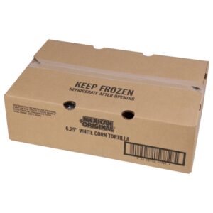 6-120 WHITE CORN TORTILLA 6.25″ | Corrugated Box