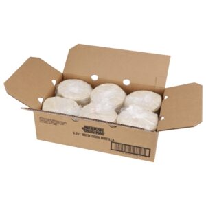 6-120 WHITE CORN TORTILLA 6.25″ | Packaged