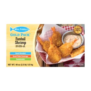 Mrs. Fridays Gold Pack Fantail Shrimp 21 | Packaged