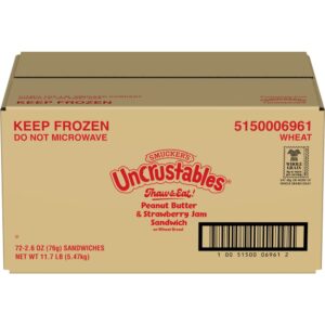 Peanut Butter & Strawberry Jelly Uncrustable Sandwiches | Corrugated Box