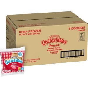 Peanut Butter & Strawberry Jelly Uncrustable Sandwiches | Styled