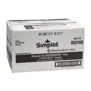 Sidewinder Cut French Fries | Corrugated Box