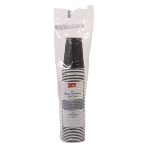 16 oz. Black Plastic Cups | Packaged
