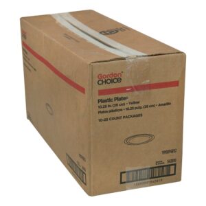 10.25″ Yellow Plastic Plates | Corrugated Box