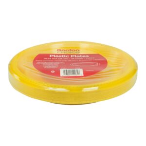 10.25″ Yellow Plastic Plates | Packaged