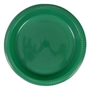 10.25″ Green Plastic Plates | Raw Item