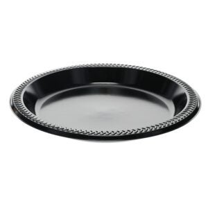 10.25″ Black Plastic Plates | Raw Item