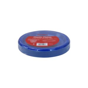 7″ Blue Plastic Plate | Packaged