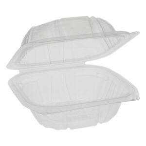 CONT PLAS 6X6″ CLR HNGD 3-107CT | Raw Item