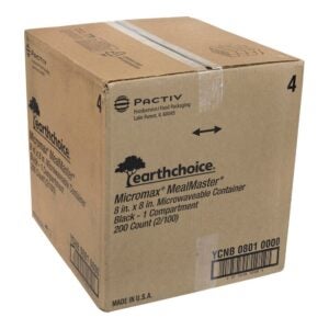 CONT MFPP 1 CMPT BLK HNGD 2-100CT | Corrugated Box