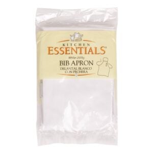 Utility White Bib Apron | Packaged