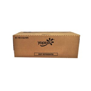 Original Low Fat Raspberry & Peach Yogurt | Corrugated Box