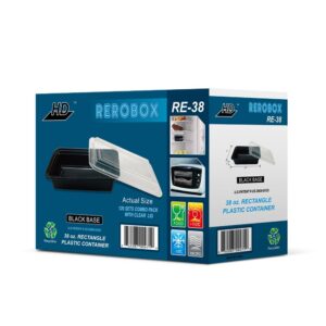 38 oz. Rectangle Plastic Containers | Packaged