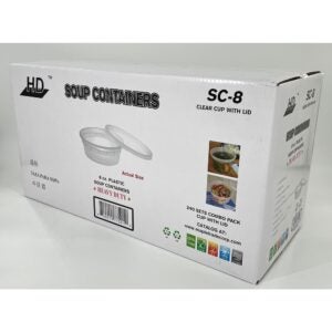 8 oz. Plastic Soup Containers | Corrugated Box