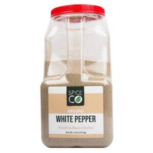 SpiceCo White Pepper, Ground 5lb | Packaged