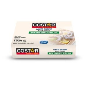 CStar Shrimp Raw Block 21-25ct 4lb | Packaged