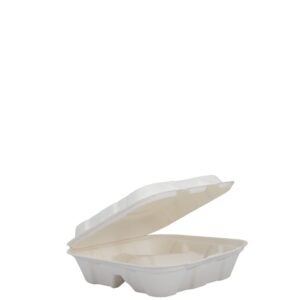 CONT PLAS 8X8.4X2″ 3CMPT HNGD 2-100CT | Raw Item