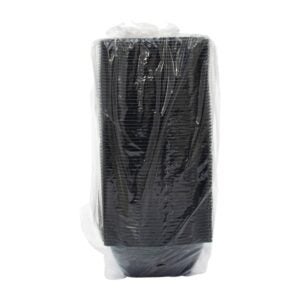 BOWL PLAS 64Z BLK SQ 4-63CT DART | Packaged