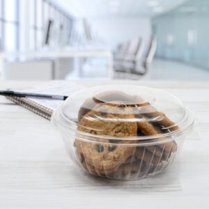 CONT PLAS 32Z CLR W/LID DOME 4-36CT | Styled