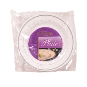 6″ White Plastic Plates | Packaged
