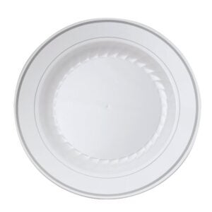 10.25″ White Plastic Plates Plates | Raw Item