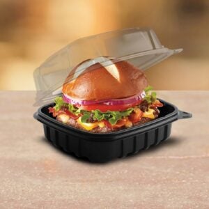 CONT PLAS 1CMPT HNGD BLK W/LI 420CT | Styled