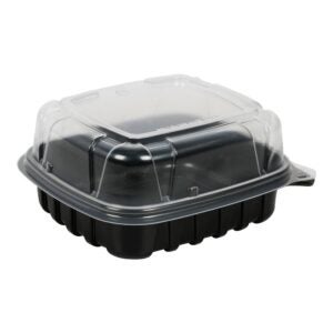 CONT PLAS 1CMPT HNGD BLK W/LI 420CT | Raw Item