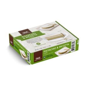 Pistachio & Ricotta Bindi Cake | Packaged