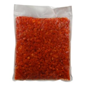 2-3# CUT RED PEPPERS 3/8″ | Packaged