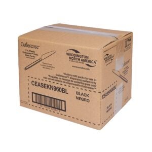 KNIFE PLAS BLK 24-40CT CUTLEREASE | Corrugated Box