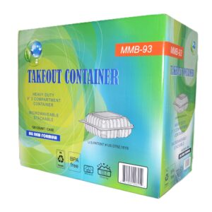 Rerobox MFPP Hinged 9x9x3 3-Comp 120ct | Corrugated Box