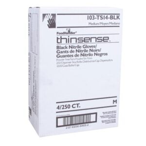 Medium Black Nitrile Powder Free Gloves | Corrugated Box