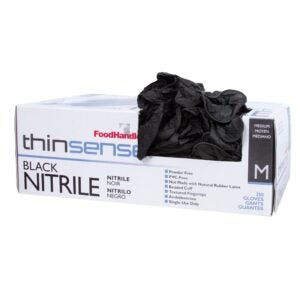 Medium Black Nitrile Powder Free Gloves | Raw Item