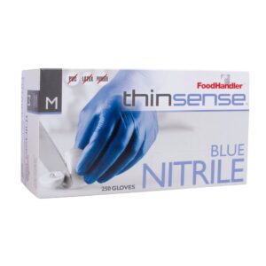 Medium Blue Nitrile Powder Free Gloves | Packaged