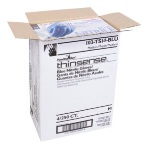 Medium Blue Nitrile Powder Free Gloves | Packaged