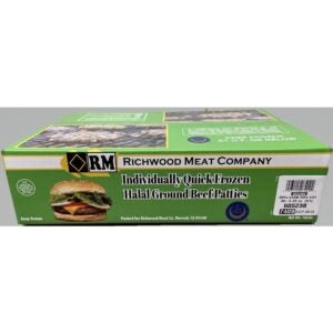 Halal Ground Beef Patties, 1/3 lb. | Corrugated Box