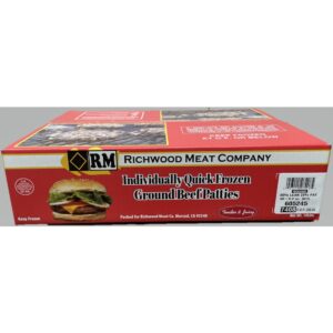 Ground Beef Patties, 1/5 lb. | Corrugated Box