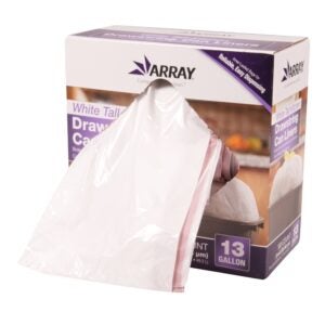 Tall Kitchen Drawstring Can Liners | Packaged