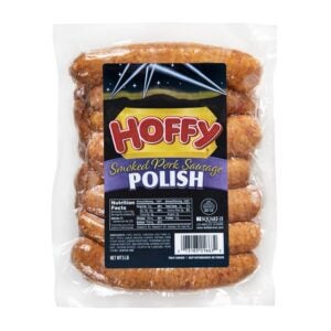 SAUSAGE PORK POLISH NAT CSG 4/1 5# HOFFY | Packaged