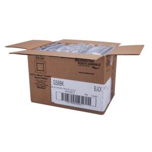 Plate Plst 9″ Sq Blk 1-12ct | Packaged