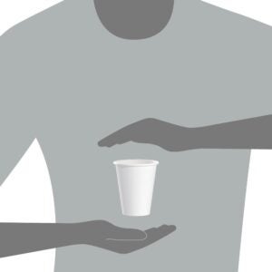 CUP PPR HOT 8Z WHT | Styled