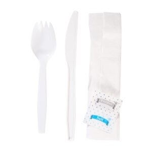 Cutlery Kit Spork Knf Nap S&p 250 | Raw Item