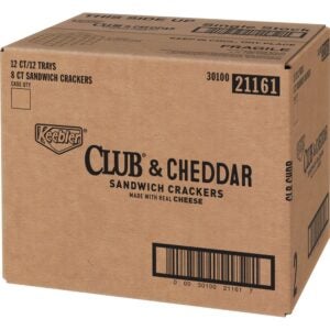 Club & Cheddar Sandwich Crackers | Corrugated Box