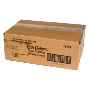 Stevia Sugar Substitute, Green, Packets | Corrugated Box